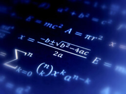 Mathematische Gleichung auf einer Tafel